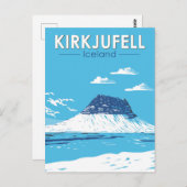 キルクジュフェルアイスランドラベルアートヴィンテージ ポストカード (正面/裏面)