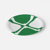 キルクブライトシャー国旗の紙プレート ペーパープレート (アングル)