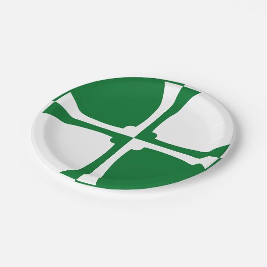 キルクブライトシャー国旗の紙プレート ペーパープレート (アングル)