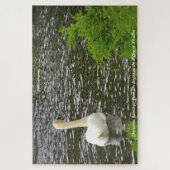 キルクレンの白鳥にクリスマスの挨拶 ジグソーパズル (縦)