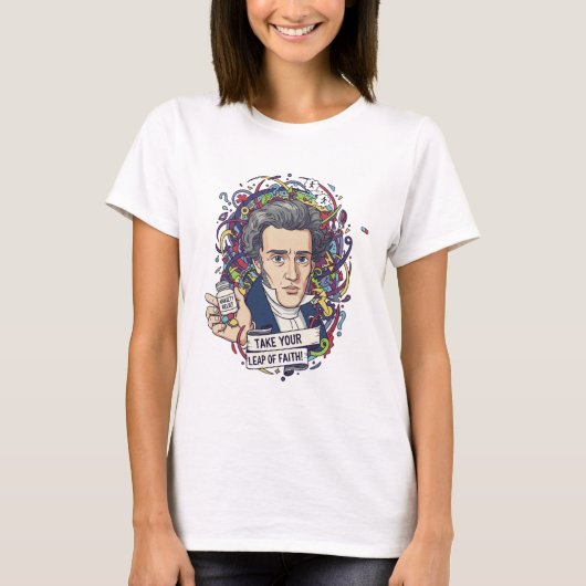 キルケゴールの不安Tシャツ Tシャツ (正面)