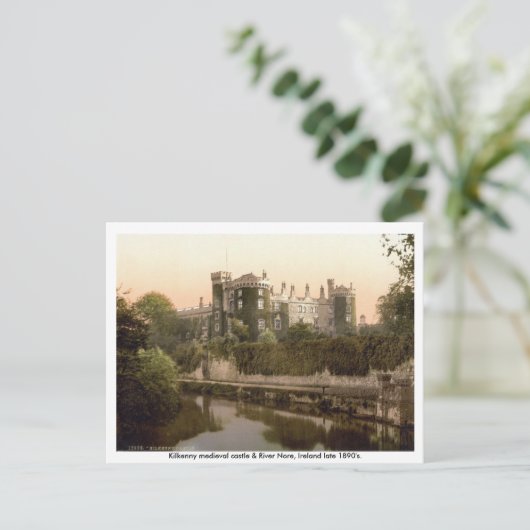 キルケニー城と川ノア, 19世紀 ポストカード (スタンド正面)