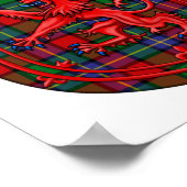 キルゴアタータンチェックスコティッシュプリッドライオンラパント ポスター (角)