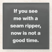 キルタおもしろいー問題引用文 ガラスコースター (正面)