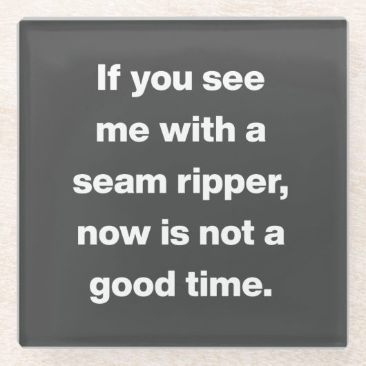 キルタおもしろいー問題引用文 ガラスコースター (正面)