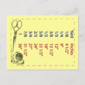 キルターと下水道ヤードの測定 ポストカード (正面)