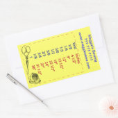 キルターと下水道ヤード測定シール 長方形シール (封筒)