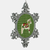 キルターのクリスマスオーナメント スノーフレークピューターオーナメント (左)