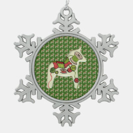 キルターのクリスマスオーナメント スノーフレークピューターオーナメント