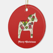 キルターのクリスマスオーナメント セラミックオーナメント (左)