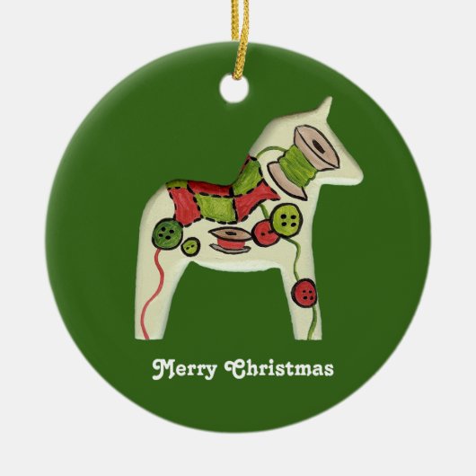 キルターのクリスマスオーナメント セラミックオーナメント (正面)