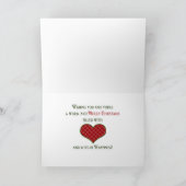 キルターのクリスマスグリーティングカード シーズンカード (内部)