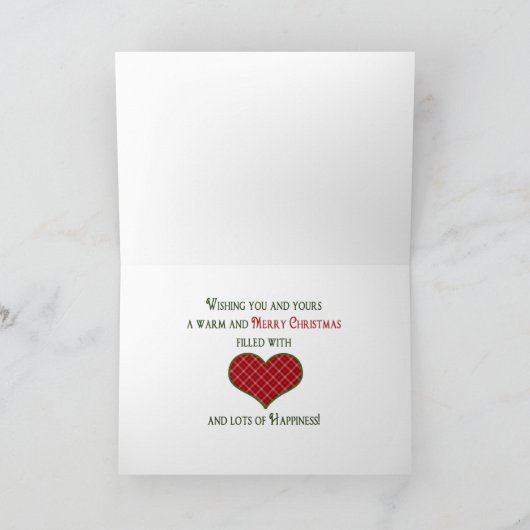 キルターのクリスマスグリーティングカード シーズンカード (内部)