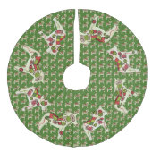 キルターのクリスマスツリースカート フェイクリネンツリースカート (正面)