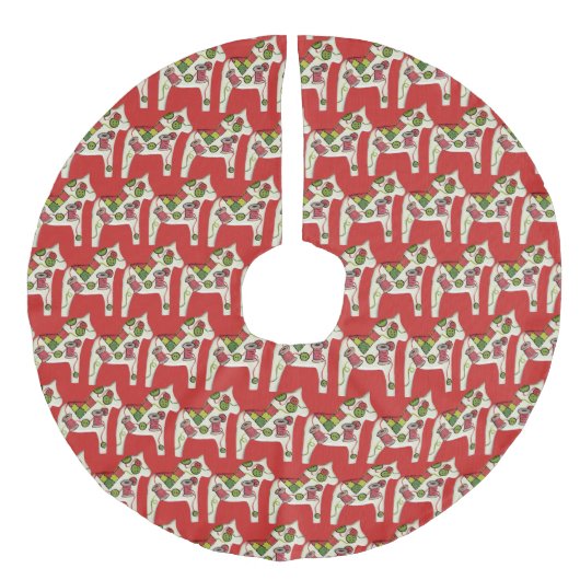 キルターのクリスマスツリースカート フェイクリネンツリースカート (正面)