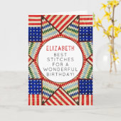 キルターの誕生日カード カード (黄色い花)