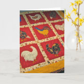 キルターは熱狂する鳥 カード (黄色い花)