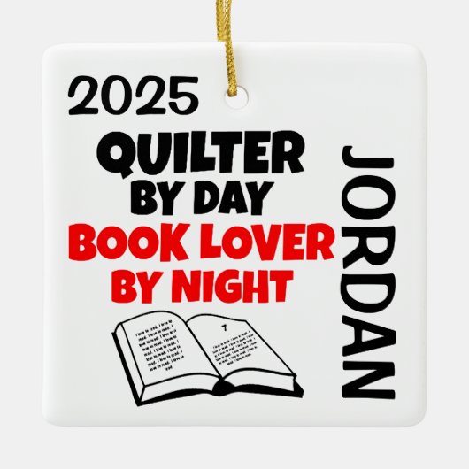キルターは読のカスタム セラミックオーナメント (正面)