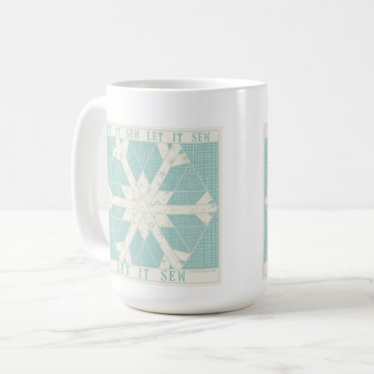 キルターやDIYer用のセラミックマグを縫う コーヒーマグカップ (正面左)