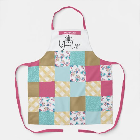 キルターキルティングのシーフォースがクラフトショーをパーソナライズ エプロン (正面)