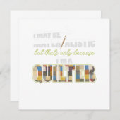 キルターキルティングキルトクラフト裁縫マシンGif 招待状 (正面/裏面)