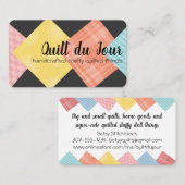 キルターキルティングシームストレス裁縫織物パッチ 名刺 (正面/裏面)