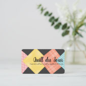 キルターキルティングシームストレス裁縫織物パッチ 名刺 (スタンド正面)