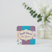 キルターキルティングブロックキルトファブリック工芸品フローラ スクエア名刺 (スタンド正面)