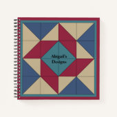 キルターズアメリカーナワールプールキルトブロックノートブック ノートブック (正面)