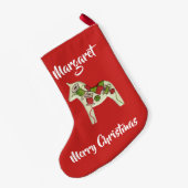 キルターズダラホース スモールクリスマスストッキング (裏面 (吊り時))