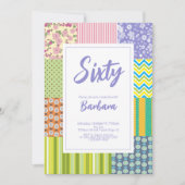 キルターズパッチワーク60th誕生日招待状 招待状 (正面)