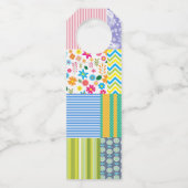 キルターパッチワークカスタムホステスギフトワインボトル ボトルネックタグ (裏面)