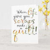 キルター勇気付けられる カード (黄色い花)