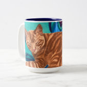 キルター猫 ツートーンマグカップ (正面左)