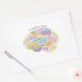 キルター脳 長方形シール (封筒)