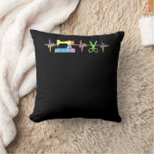 キルター裁縫ハートビート – キルティング恋人 クッション (ブランケット)