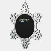 キルター裁縫ハートビート – キルティング恋人 スノーフレークピューターオーナメント (右)