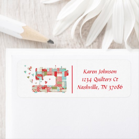 キルター裁縫機械住所 シール (インサイチュ)