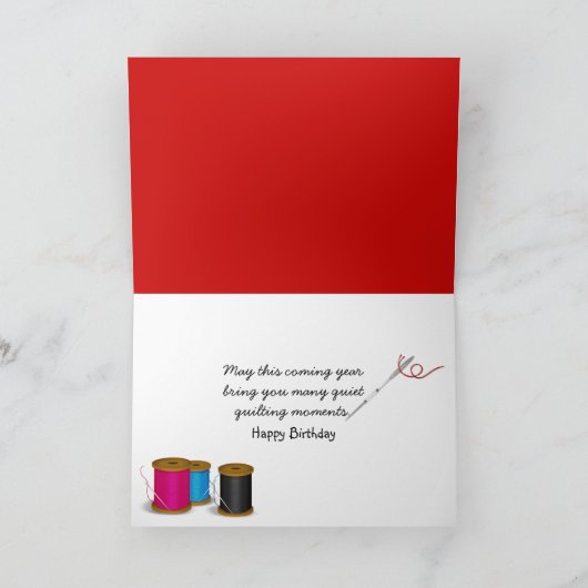 キルター誕生日 カード (内部)