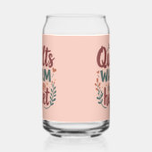 "キルツウォームザハート"コージーキルティングコテージコア ガラス缶 (左)