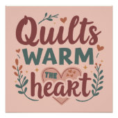 "キルツウォームザハート"コージーキルティングコテージコア ポスター (正面)