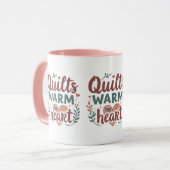 "キルツウォームザハート"コージーキルティングコテージコア マグカップ (正面左)