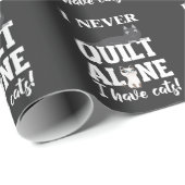 キルティングおもしろいキャットレディーギフトforキルター ラッピングペーパー (ロールコーナー)