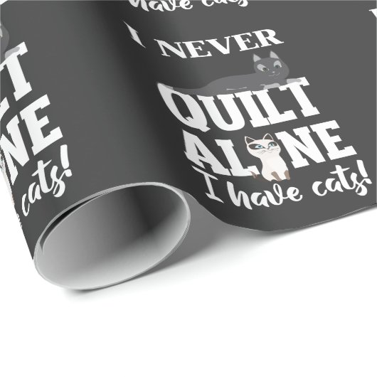 キルティングおもしろいキャットレディーギフトforキルター ラッピングペーパー (ロールコーナー)