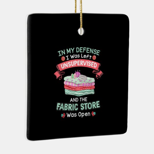 キルティングおもしろいファブリックキルター セラミックオーナメント (右)