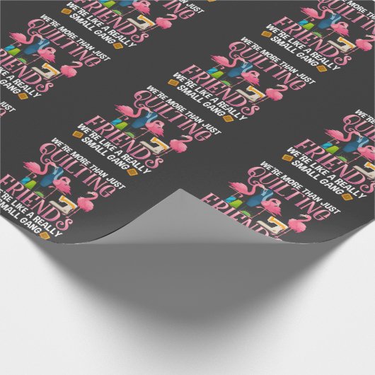 キルティングおもしろいフレンズのギフトforキルターガールズ ラッピングペーパー (角)