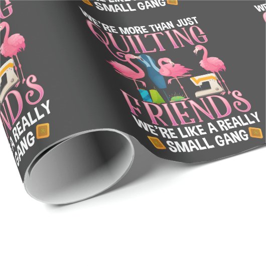 キルティングおもしろいフレンズのギフトforキルターガールズ ラッピングペーパー (ロールコーナー)