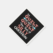 キルティングおもしろい引用文からキルトへ、またはキルトへ スタンダードカクテルナプキン (角)