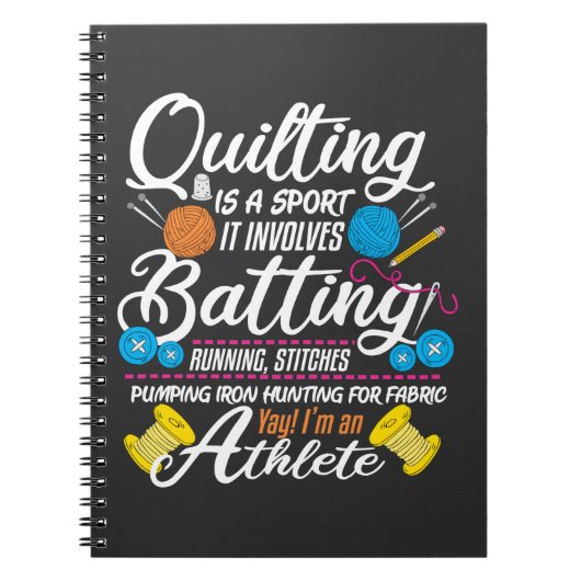 キルティングおもしろい裁縫ギフトキルター及び下毛糸 ノートブック (正面)