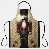 キルティングされたクリスマスくるみ割り エプロン (正面)